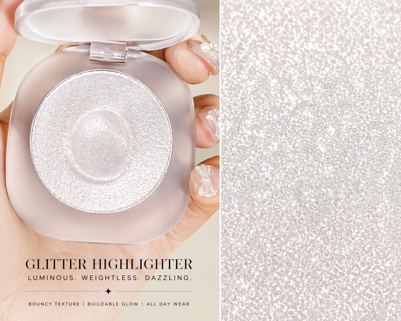 Glitter Highlighter Compact #01 Moonlight