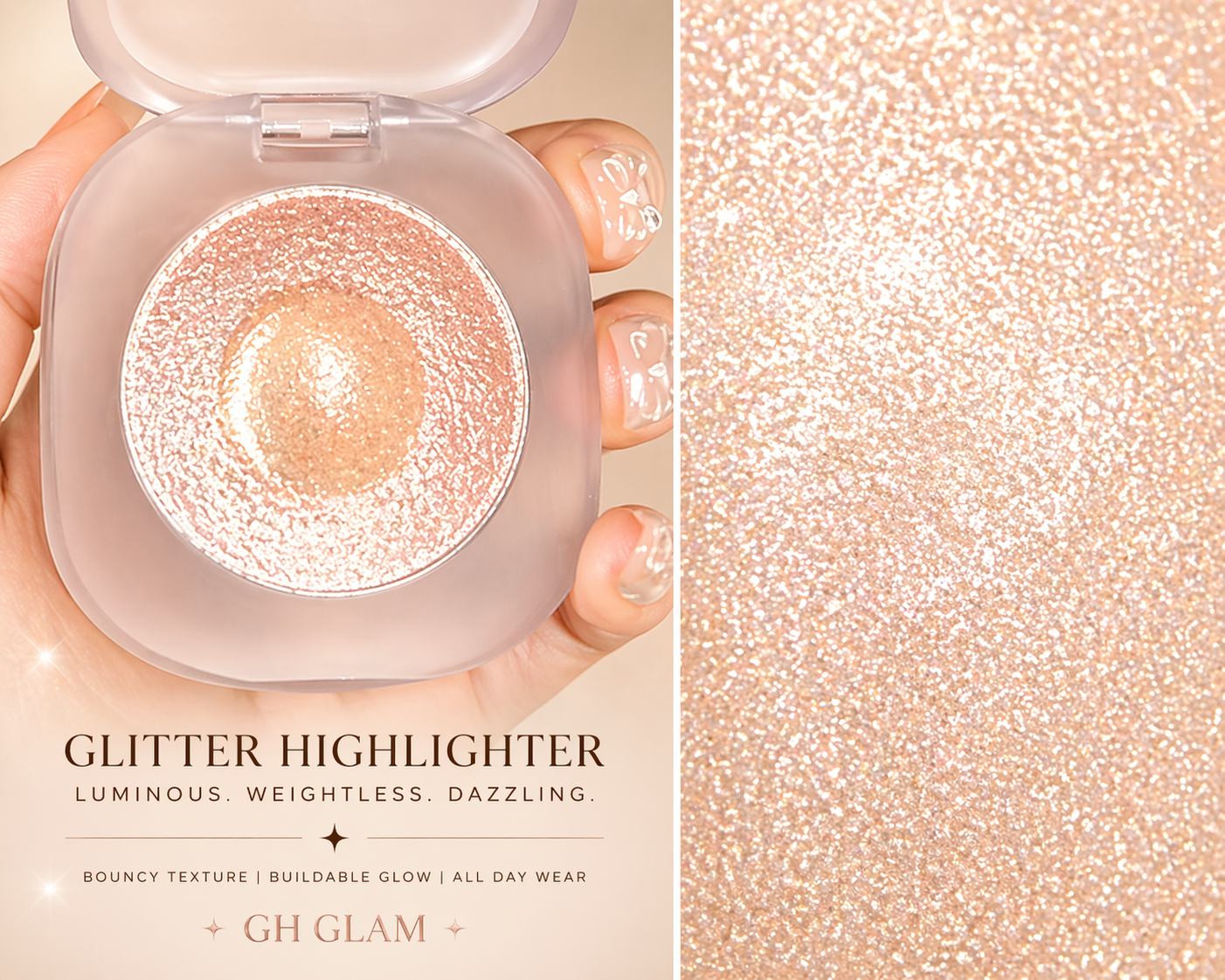 Glitter Highlighter Compact #03 Sunkissed